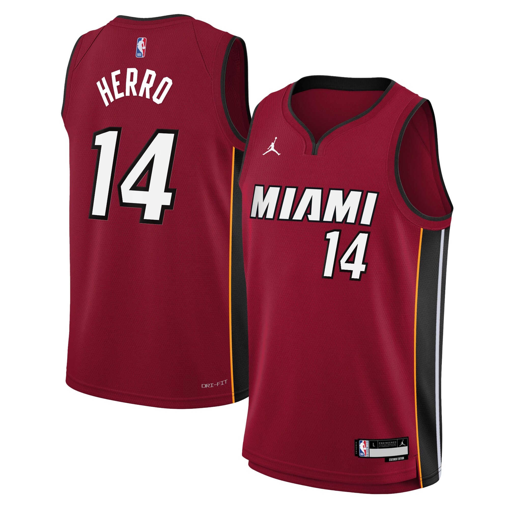 Miami Heat Jordan Statement Edition Swingman Jersey 22 – Red – Tyler Herro – Youth