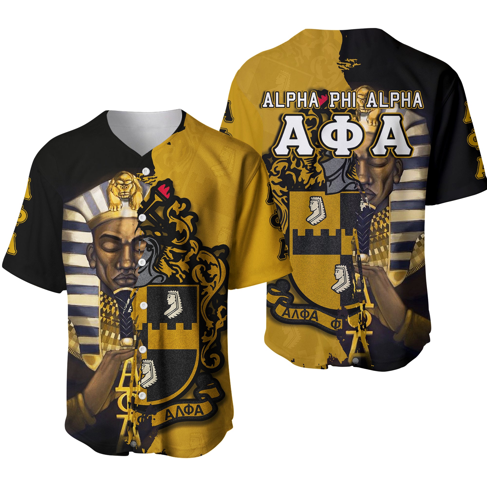 Alpha Phi Alpha Baseball Shirt Crest Mix Pharaoh Lt6