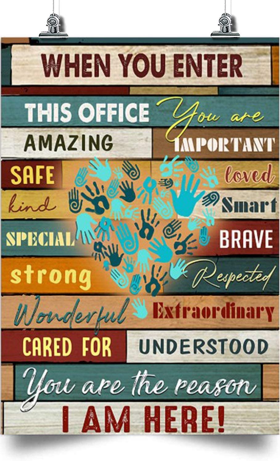 When You Enter This Office Vertical Poster-I Am Here-Home Decoration Poster, Wall Poster, Home And Room Decoration, Gifts For Friends And Relatives, Souvenirs.