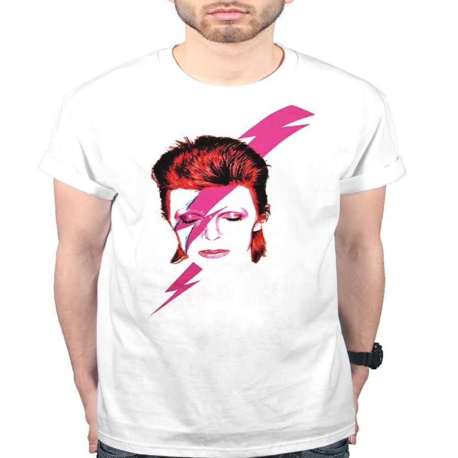 Official  David Bowie Aladdin Sane Men’s T-Shirt Diamond Dogs Earthling Pi …