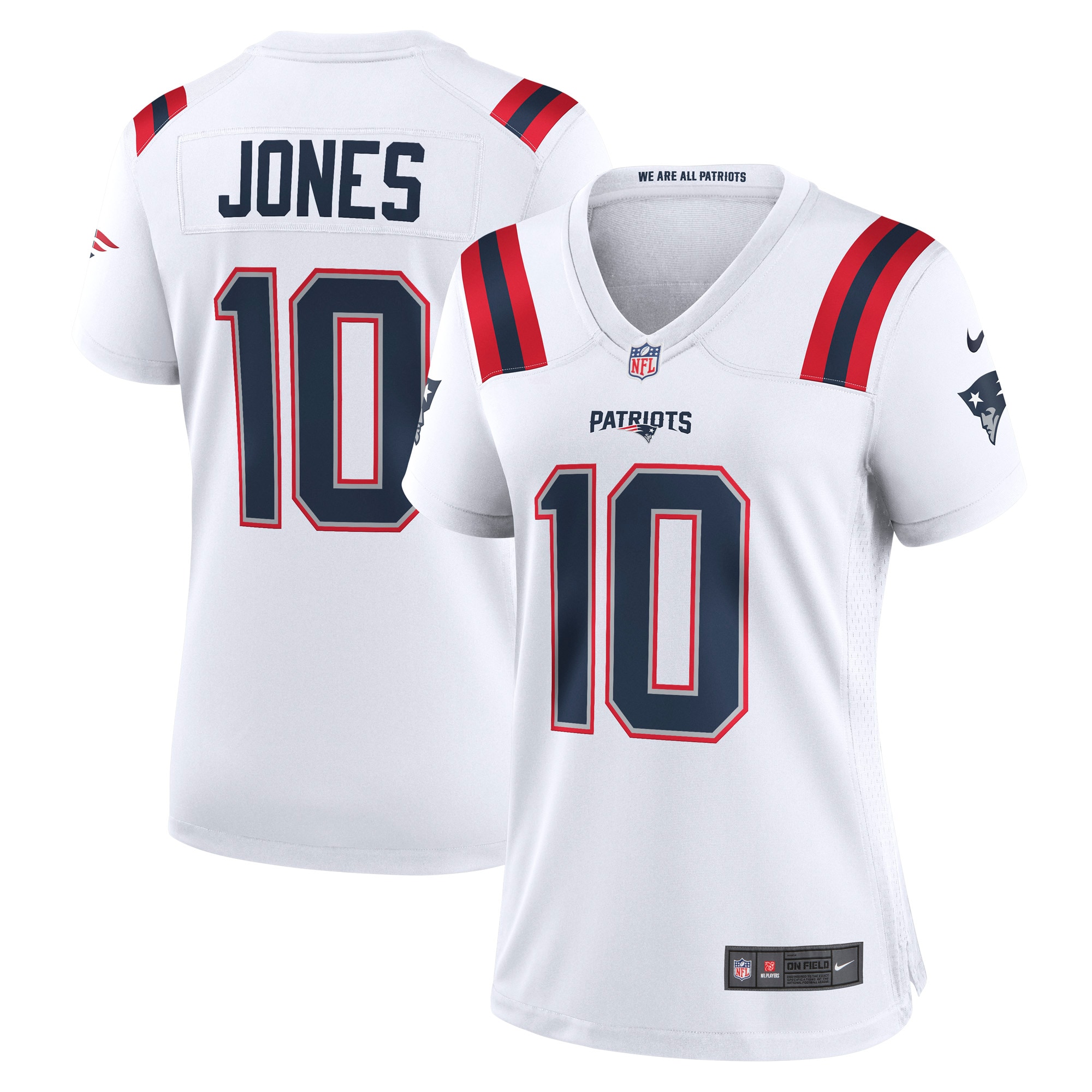 Mac Jones New England Patriots Women's Player Jersey – White