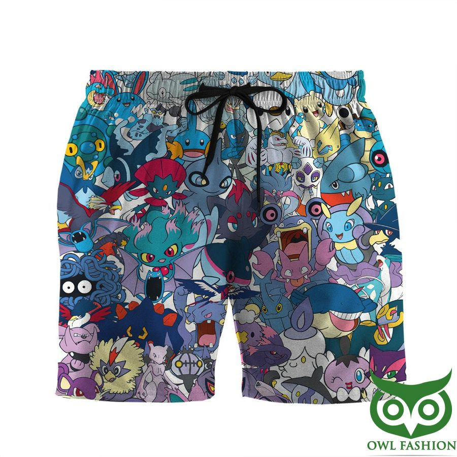 All The Water Pokemon You Could Realize Hawaii Short Summer Shorts Men Ha29478