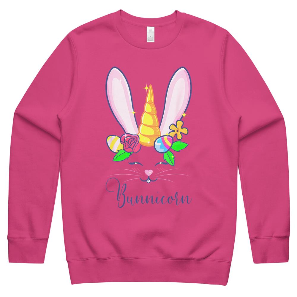 Bunnicorn Easter Bunny Unicorn Rabbit Cute Crewneck Sweatshirt