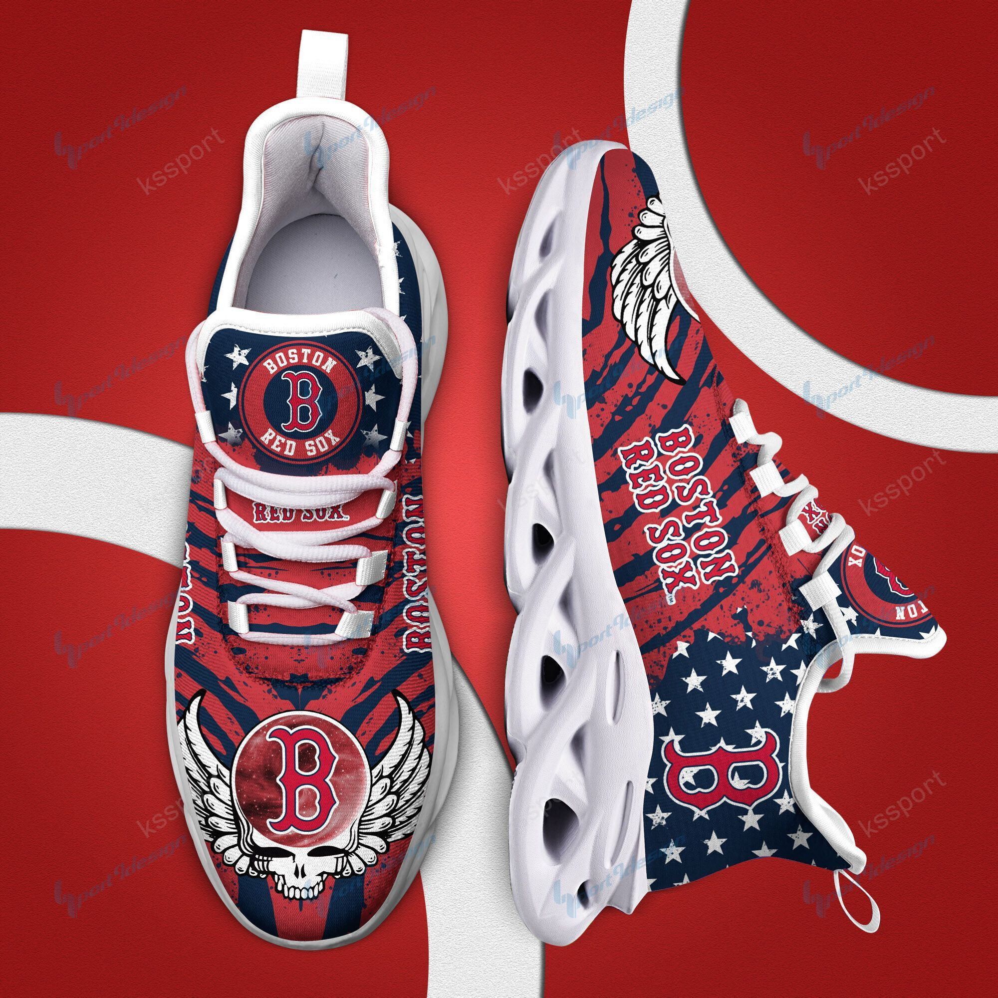 Boston Red Sox Yezy Running Sneakers Bb748