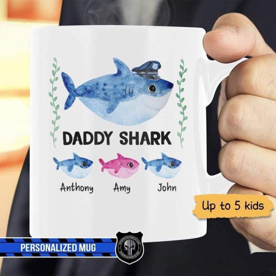 TBL – Daddy Shark Watercolor Personalized Mug