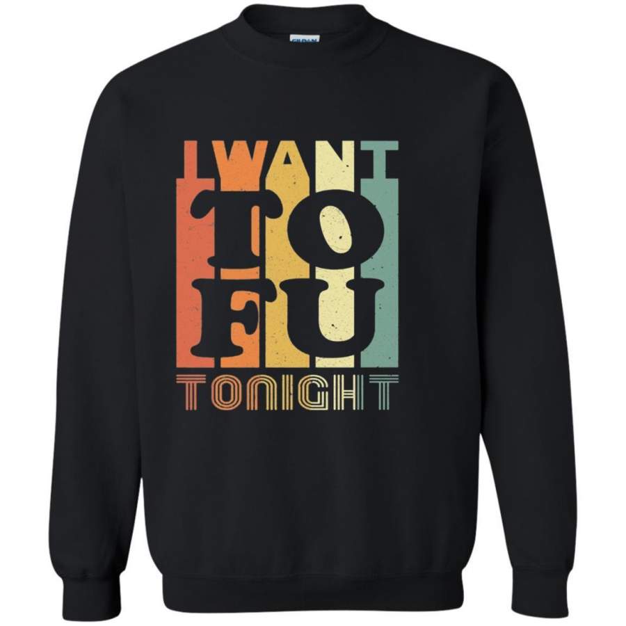 AGR Tonight Retro Funny Vegan Vegetarian Sweatshirt