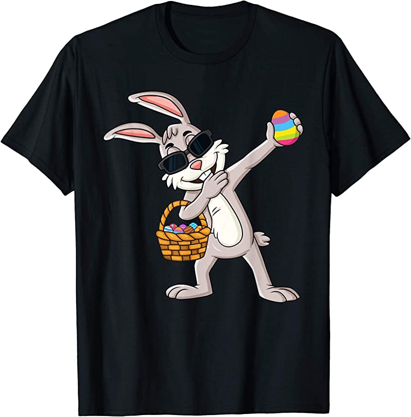 Dabbing Rabbit Easter Day Eggs Dab Boys Girls Kids T-Shirt