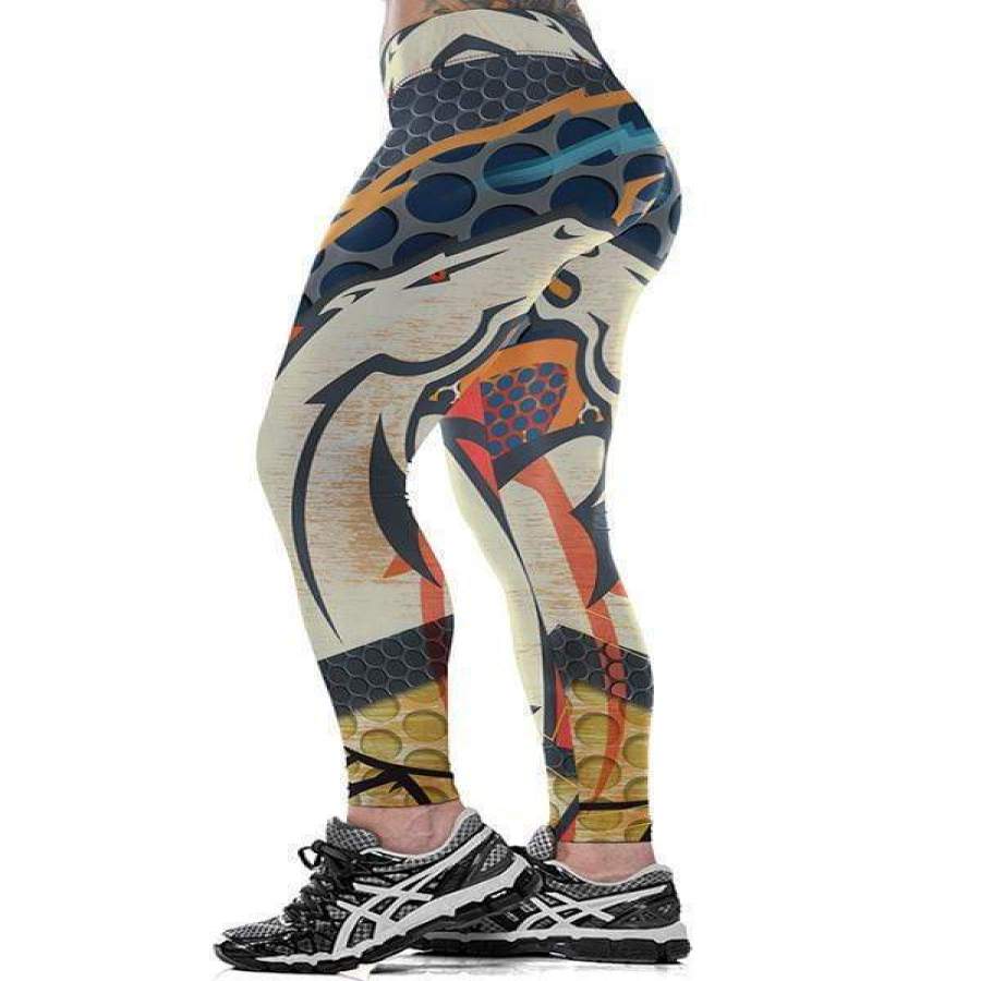 3D Denver Broncos Printed Yoga Fitness Leggings