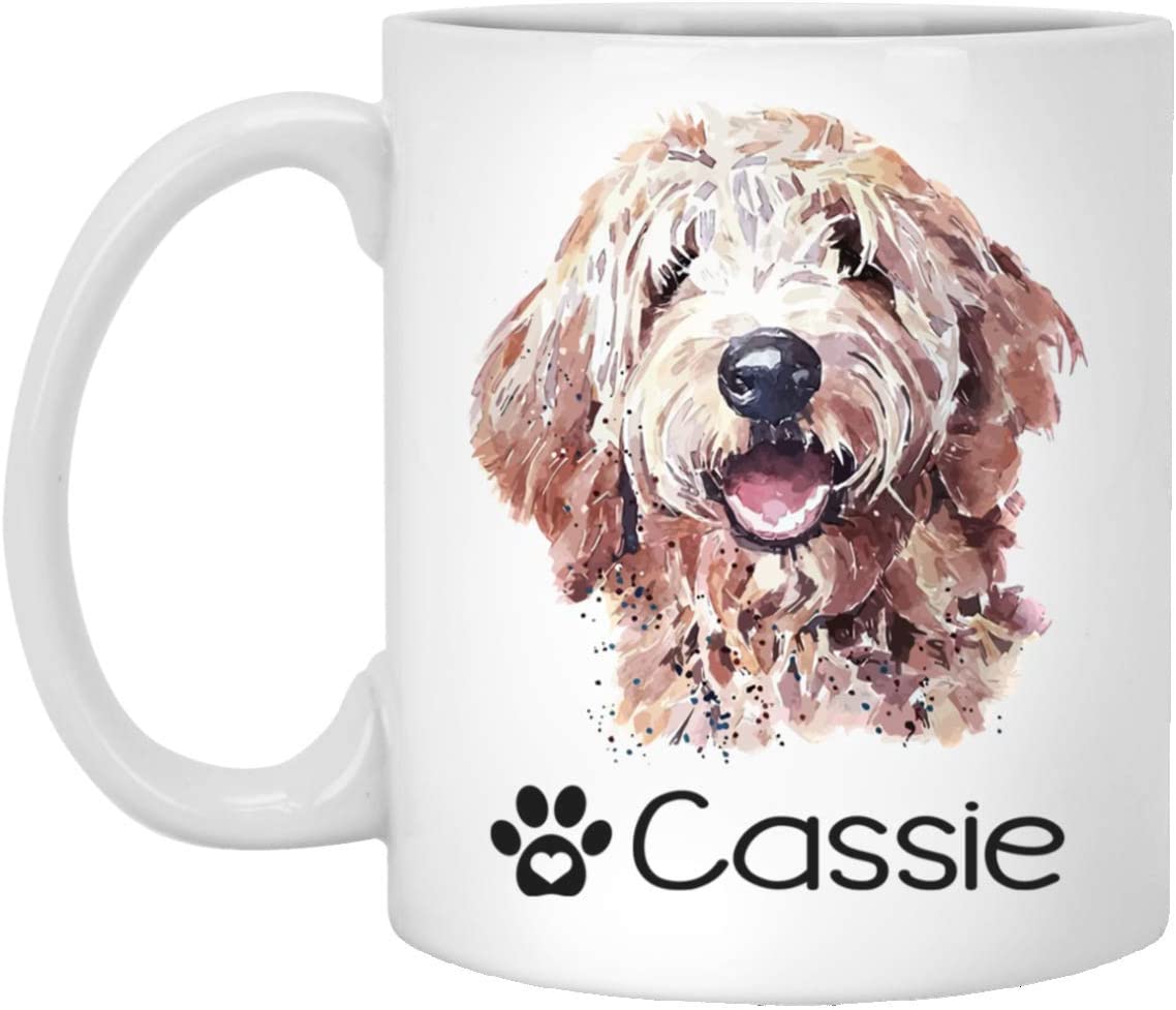 Personalized Goldendoodle Dog Mug – Pet Owner Gifts For Women – Gifts For Dog Lover – Goldendoodle Mom Dad Mugs – Dog Cups 11Oz