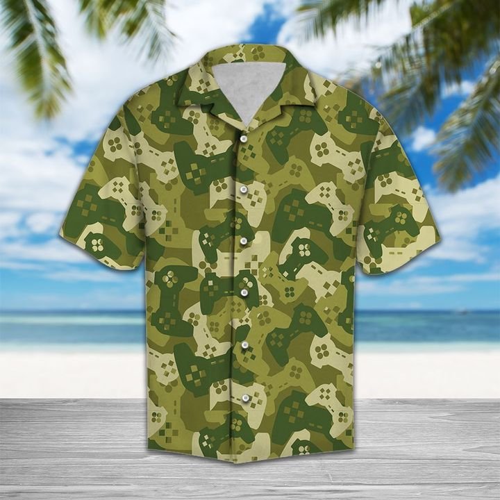 Amazing Camouflage Gaming Joysticks Hawaiian Shirt Summer Button Up For Men, Women, Couple