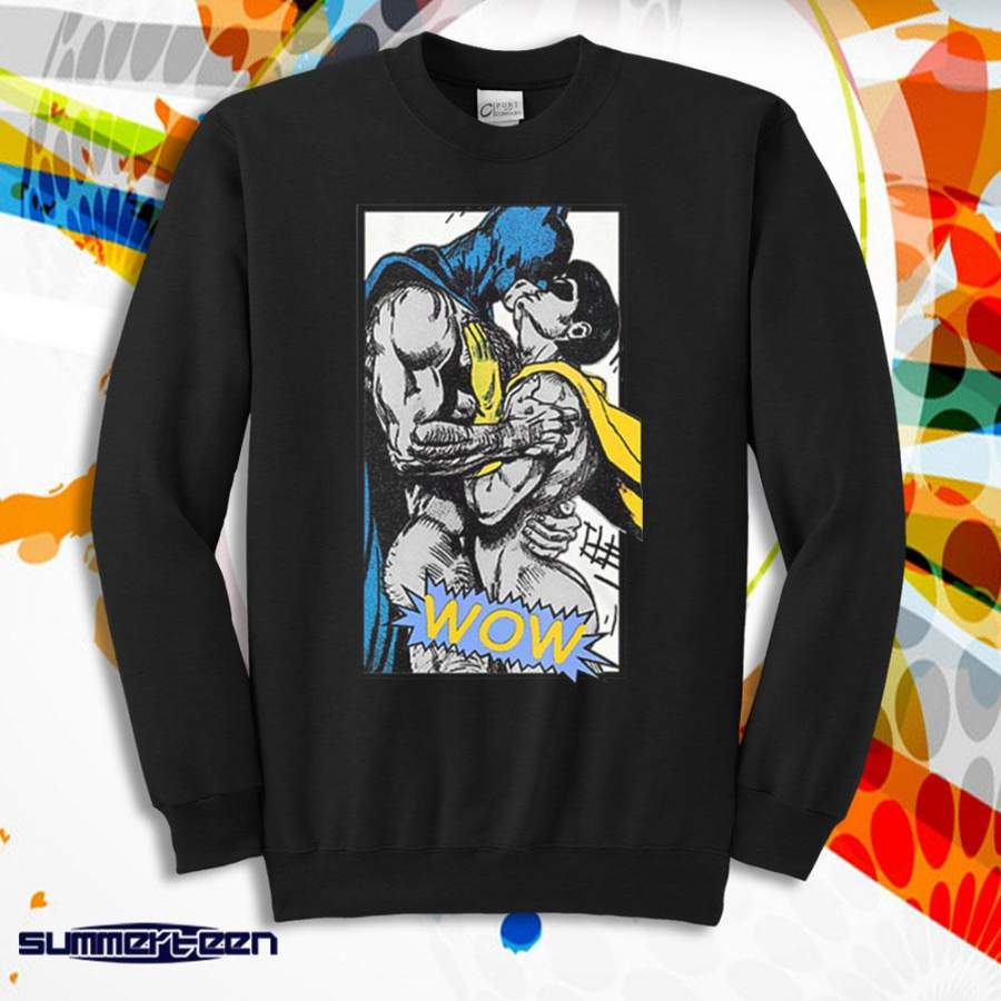 Batman And Robin Wow Kissing LGBT Men’S Sweatshirt