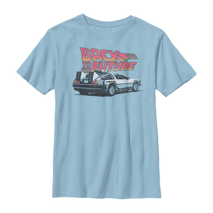 Back to the Future Boy’s DeLorean Cartoon  T Shirt