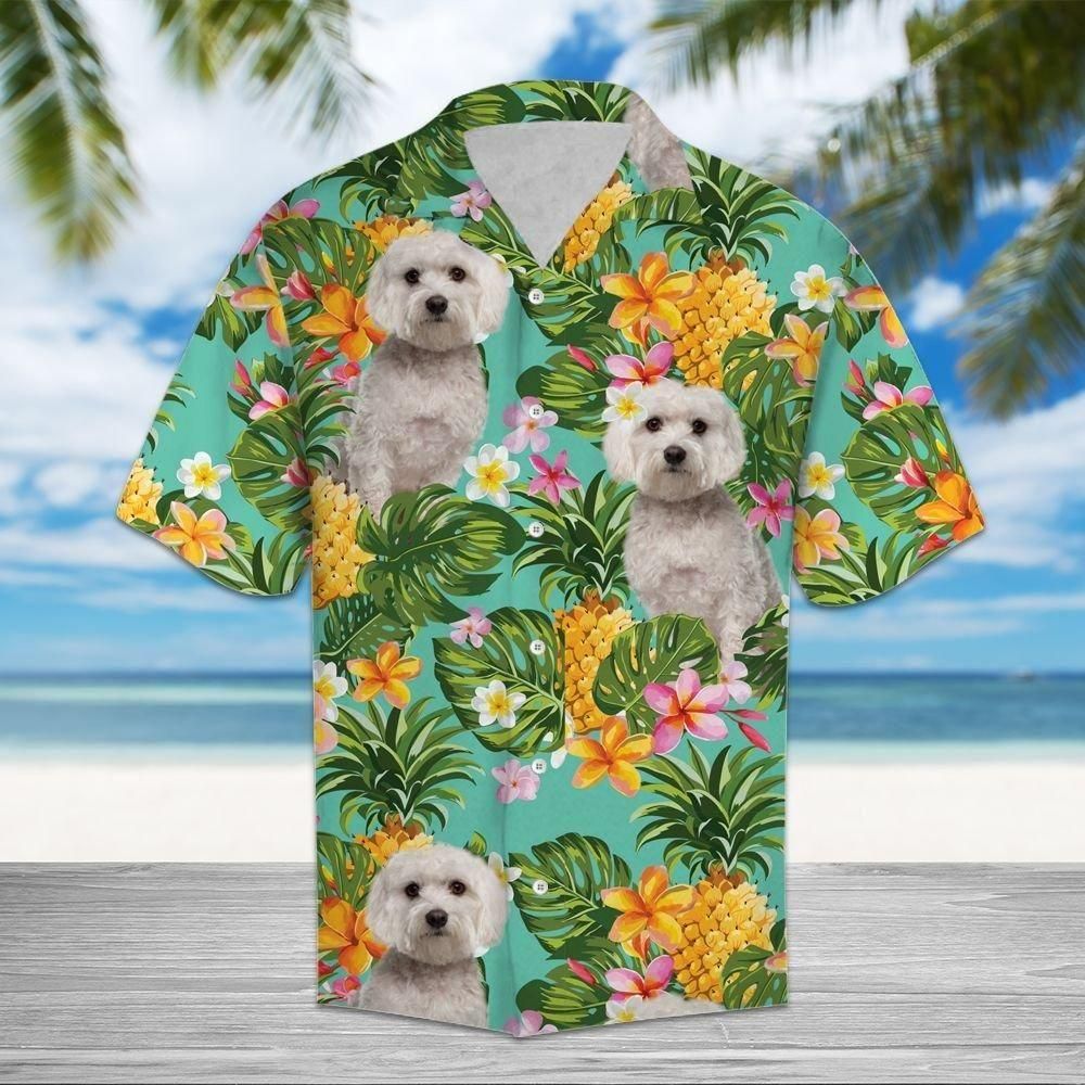 Tropical Pineapple Maltese Aloha Hawaiian Shirt Colorful Short Sleeve Summer Beach Casual Shirt For Men And Women