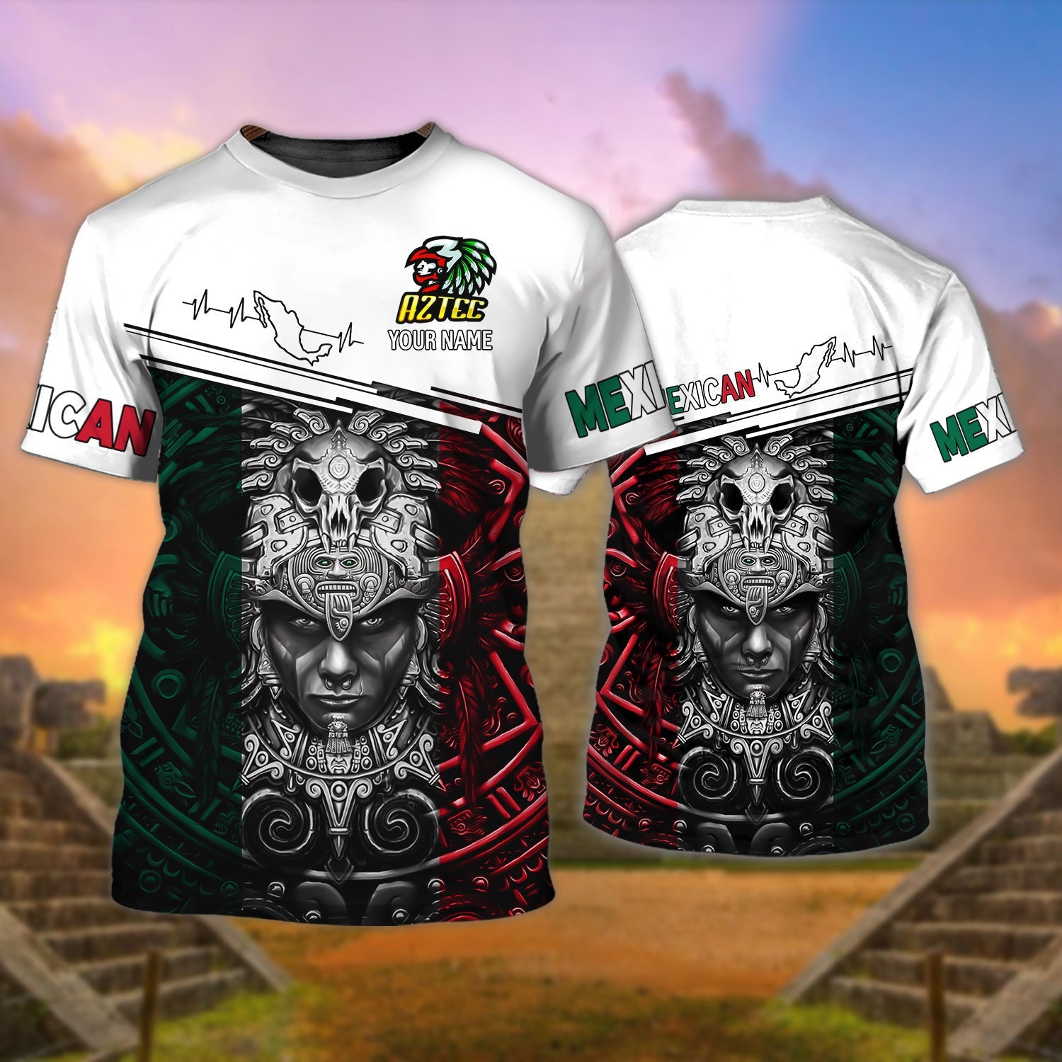 Customized With Name Aztec Shirt, Mexico Aztec T Shirt, Aztec Lover Gifts