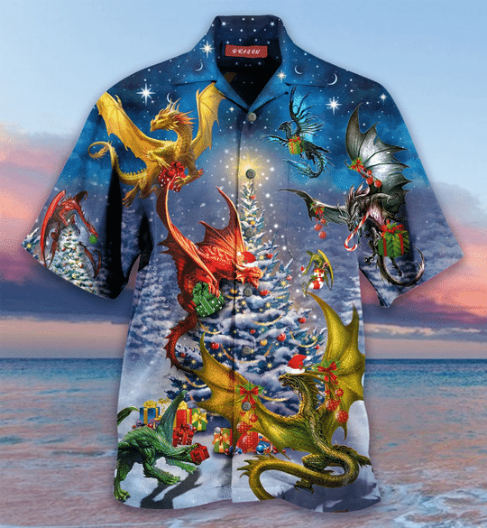 Christmas Dragon Family Reunion Hawaii Shirt Unisex Full Size Adult Colorful Ha97188