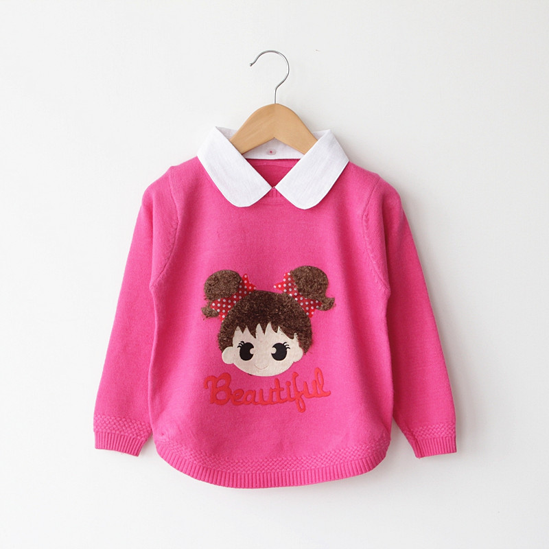 2020 new fashion girls’ sweaters 3-8years children sweater cartoon sweaters 1673 alx