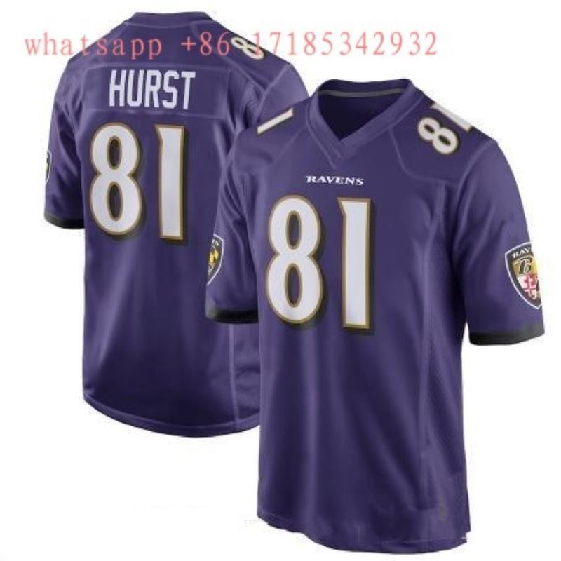 Baltimore Ravens Hayden Hurst #81 2020 NFL Purple Jersey Jersey