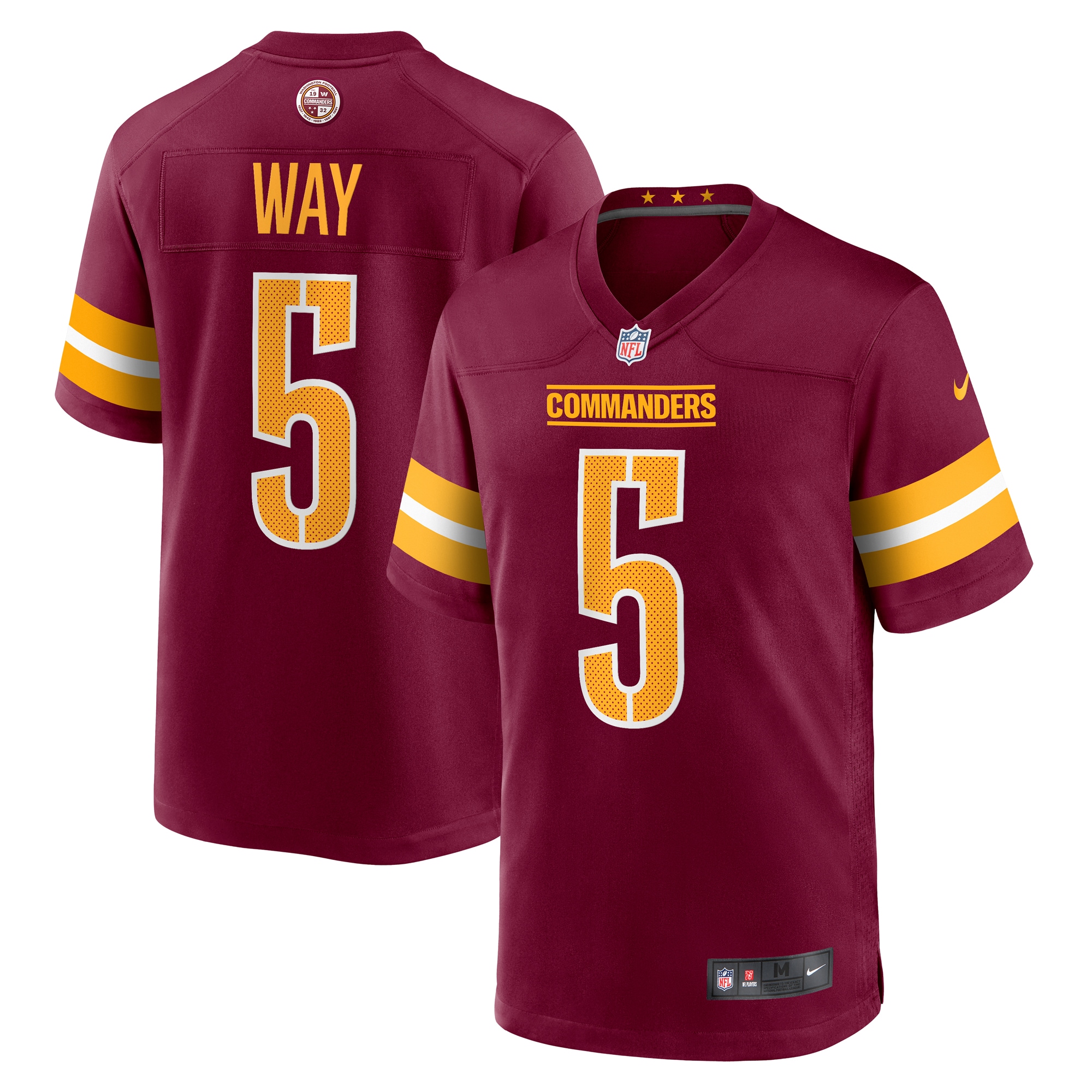 Tress Way Washington Commanders Game Jersey – Burgundy