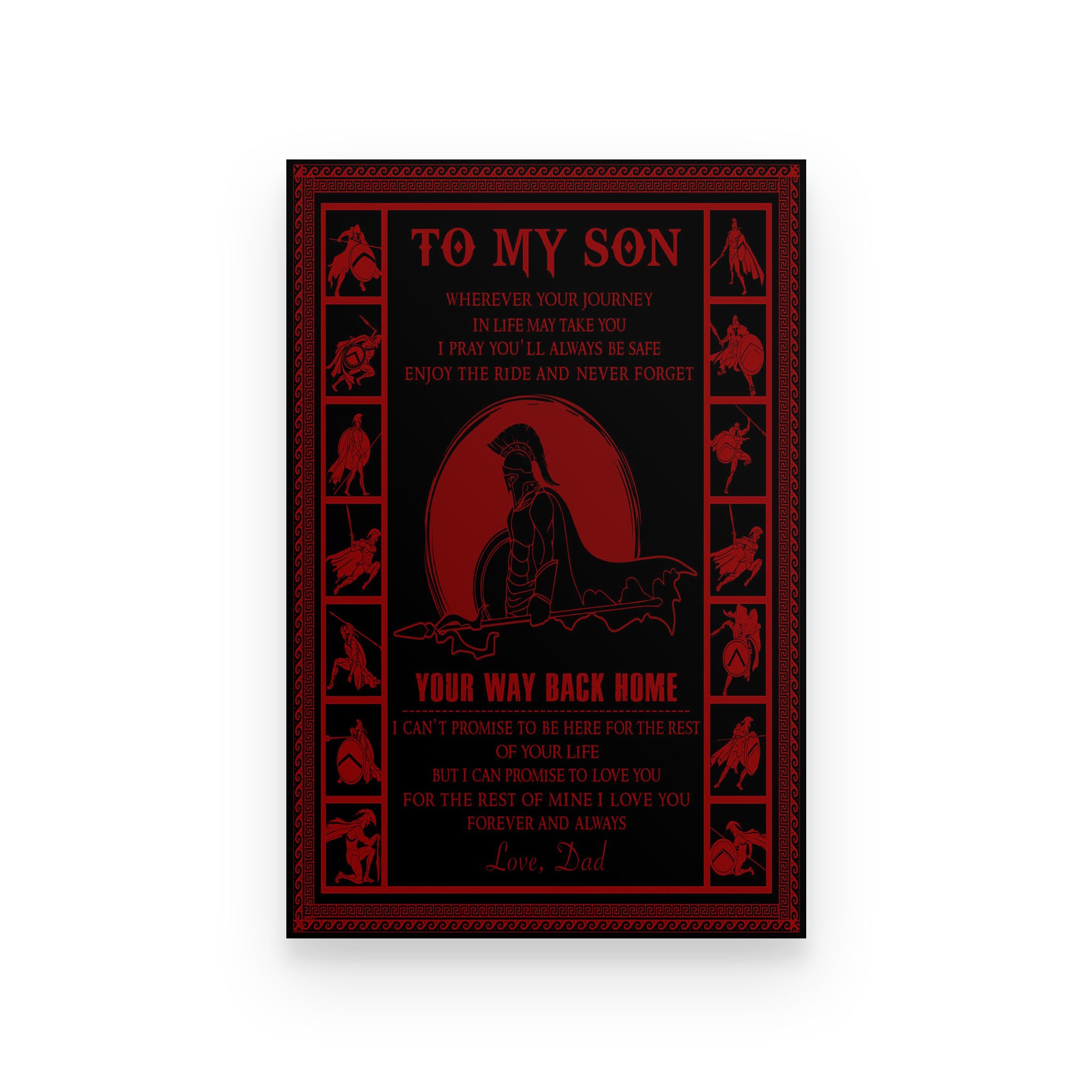 Spartan poster dad to son never forget your way back home vs2