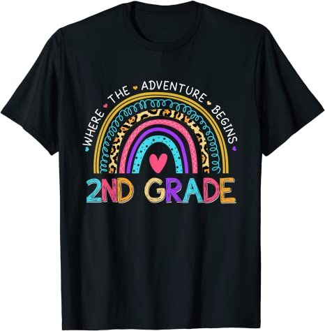 Back To School 2021 - Leopard Rainbow 2Nd Grade Where The Adventure ...