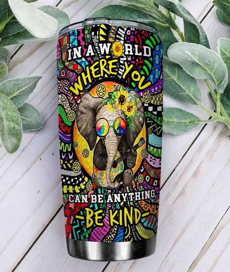 Blueztumbler Hippie Elephant Doodle  Stainless Steel  Cup