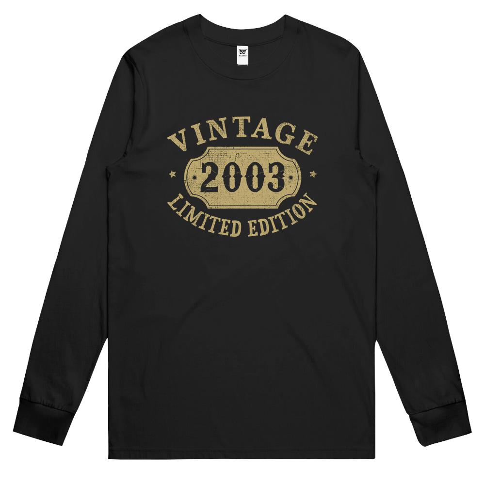 2003 18 Years Old 18Th Limited Birthday, Anniversary Gift Long Sleeve T Shirts