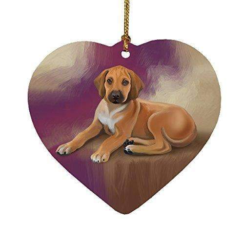 Rhodesian Ridgeback Puppy Heart Christmas Ornament Hpor48075