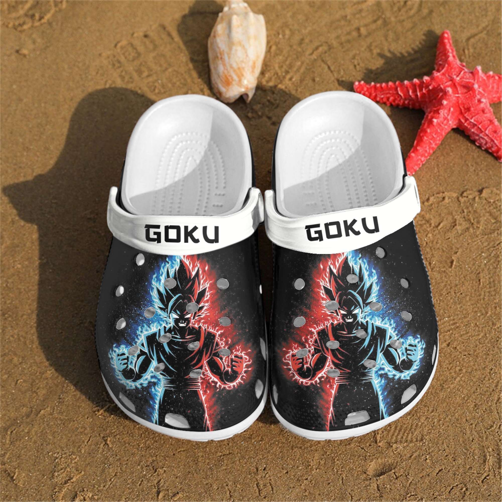 Goku  Dragon Ball Rubber Crocss Crocband Clogs, Comfy Footwear