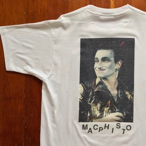 90s U2 Bono Macphisto T Shirt Vintage 1990s Iron On Transfer U2 Zoo TV Era Bono Macphisto Mephisto Demon Character Tee