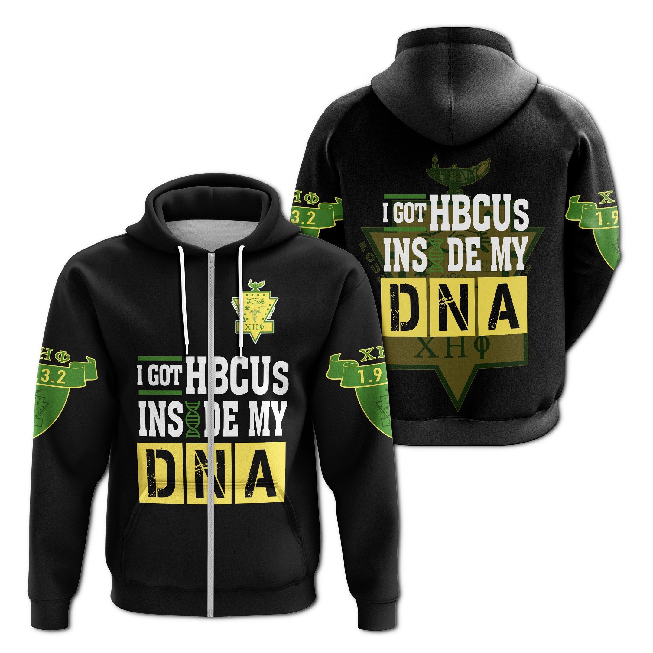 Sorority Hoodie – Chi Eta Phi Hbcu Dna Zip Hoodie