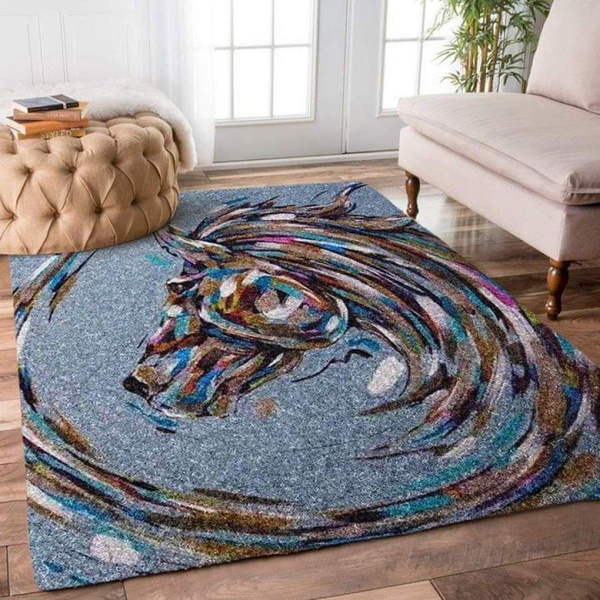Horse pop art rectangle carpet rug
