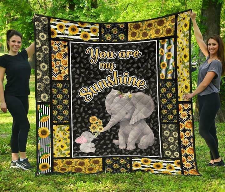 Elephant You Are My Sunshine Wg2207225Cl Quilt Blanket