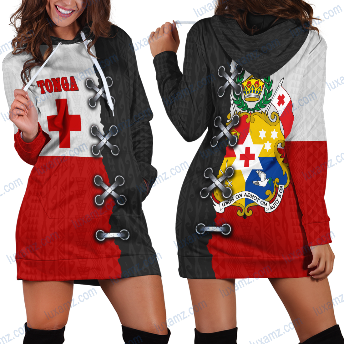 Tonga Polynesian – Sewing Style Hoodie Dress