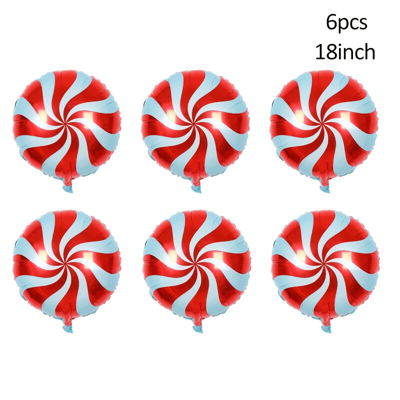 6Pcs Large Christmas Pink Candy Cane Foil Balloon Christmas Windmill Helium Globos Kids Toy New Year 2023 Christmas Decorations alx