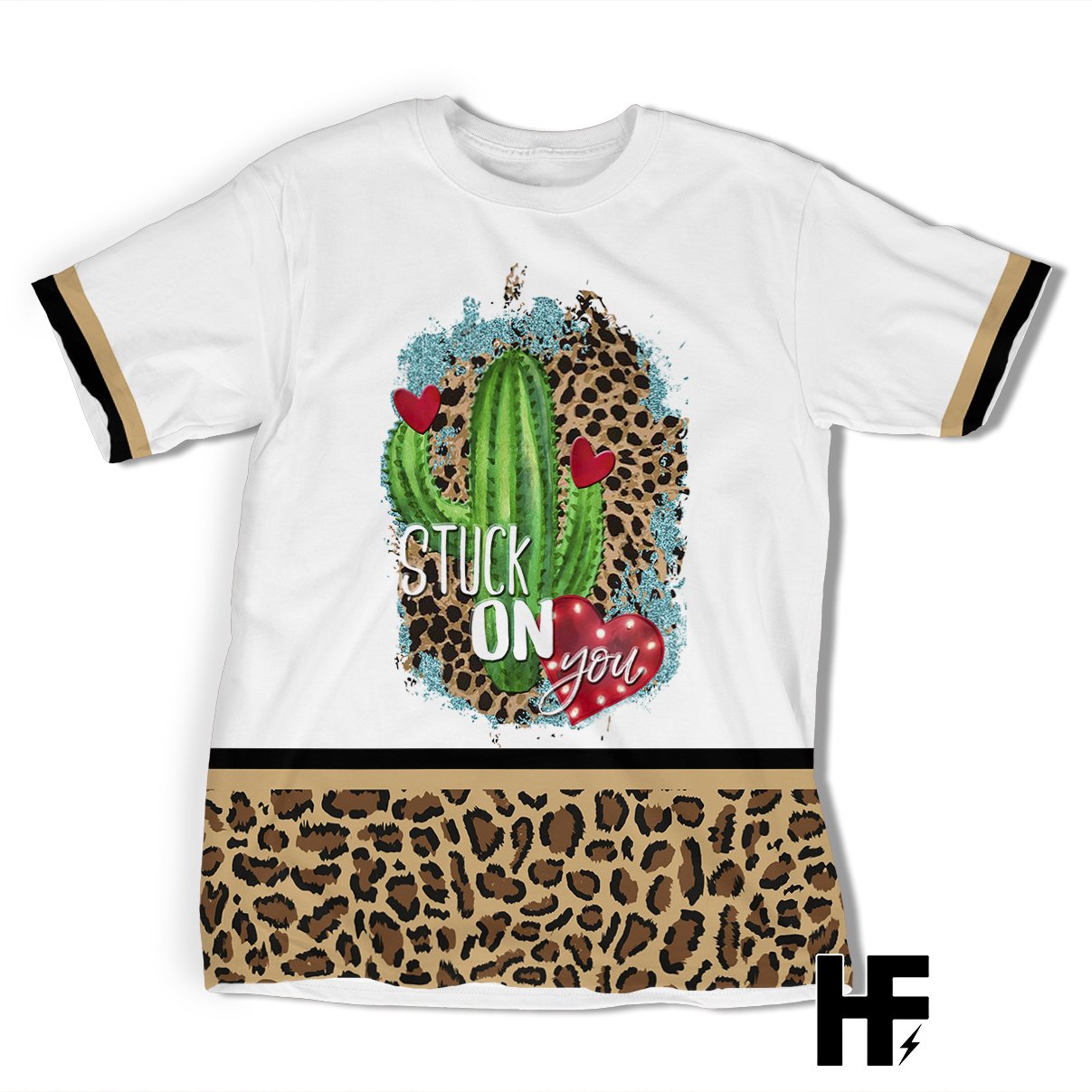 Cactus Leopard Stuck On You Ez03 1603 All Over T-Shirt