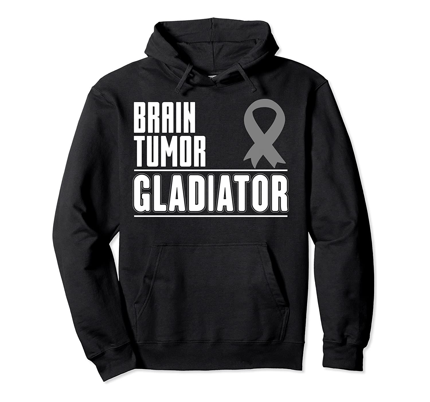 Gray Ribbon Brain Cancer Survivor Pullover Hoodie T-Shirt, Sweatshirt, Tank Top