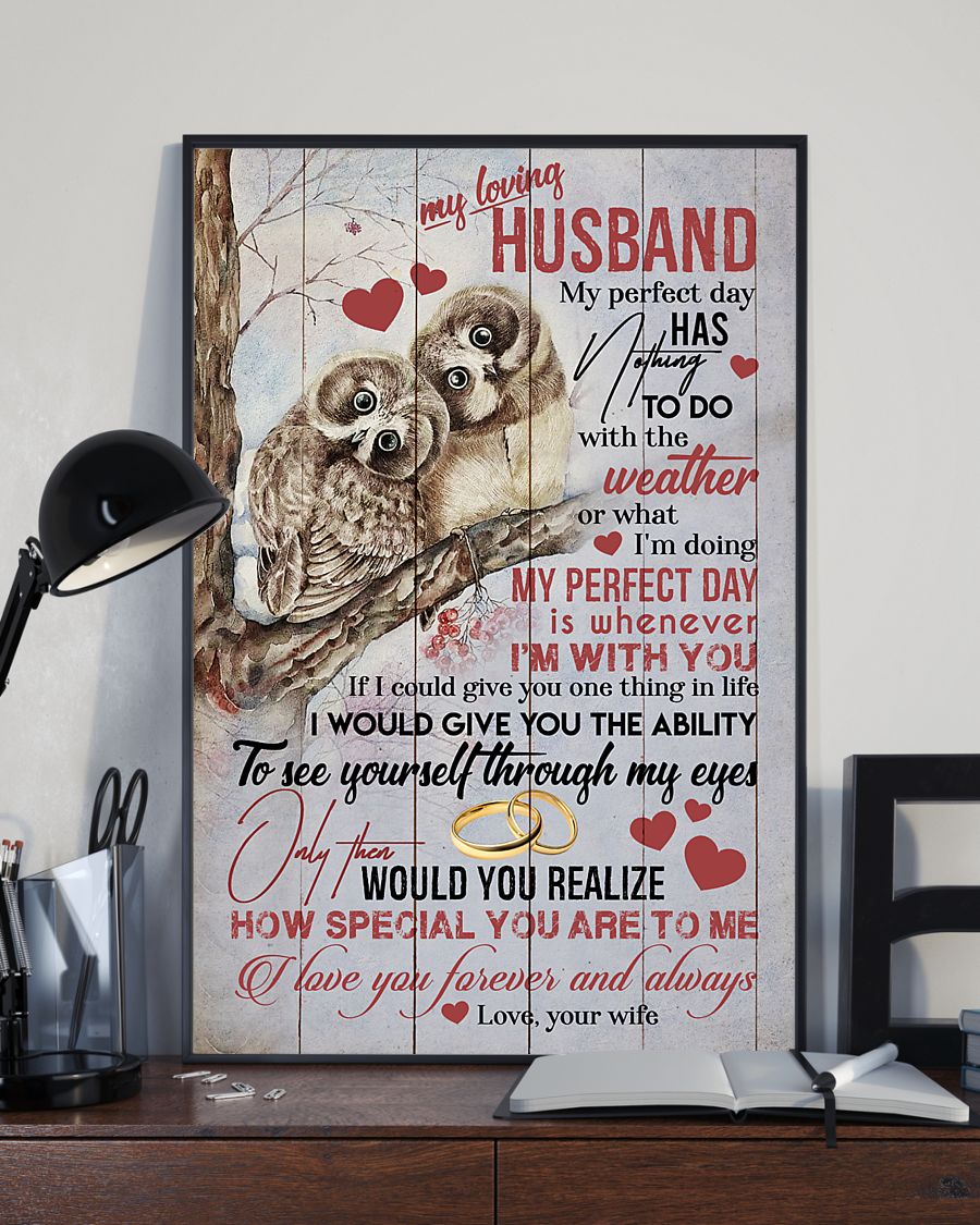 To My Husband – Owl Couple – My Happy Day – Poster 131