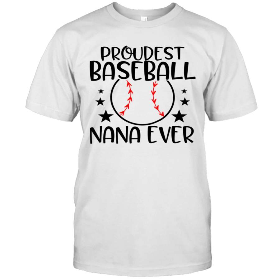Baseball Grandma Proud Baseball Nana Family Game Day Shirt