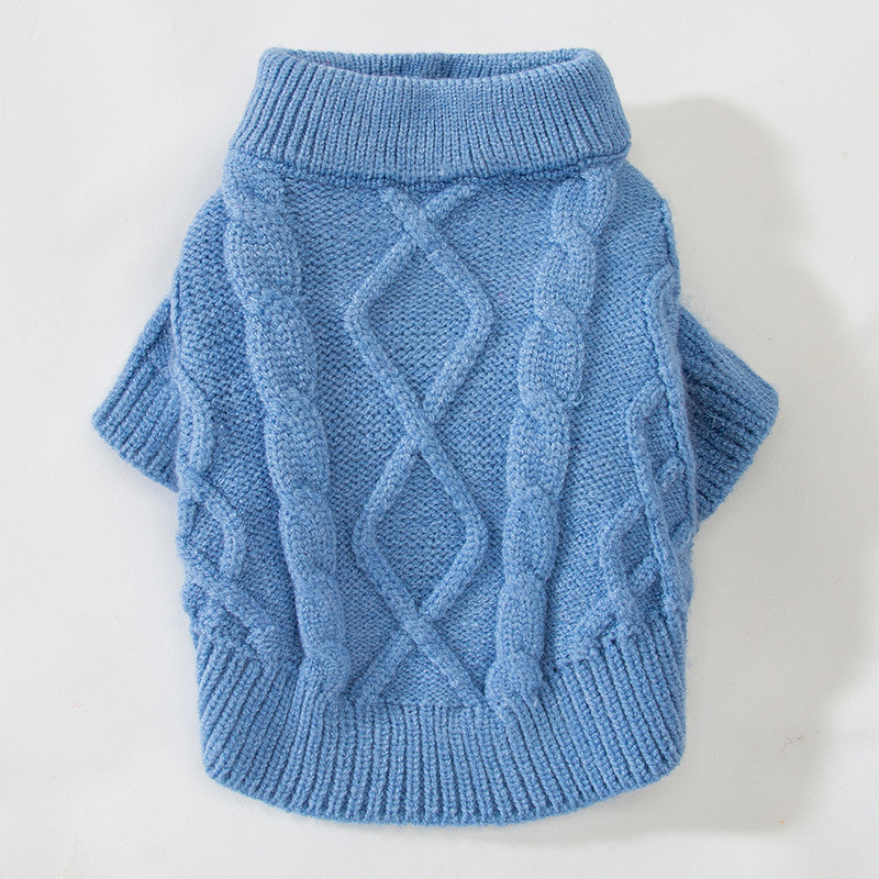 Sweater Pet Dog Clothes Knitted Pullover Clothing Dogs Super Small Costume Cute Cotton Chihuahua Autumn Winter Blue Boy Chien alx