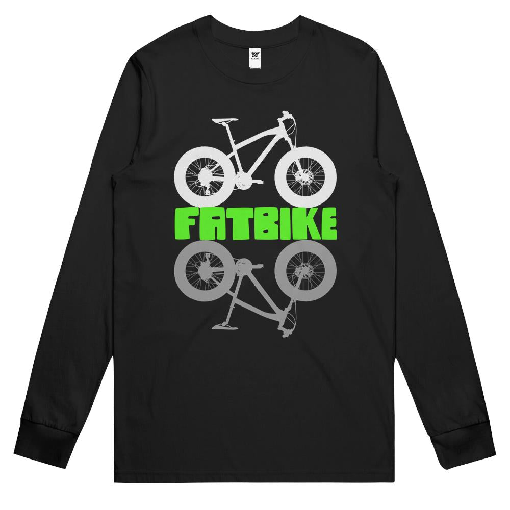 Fatbike Shirt Funny, Mountain Bike Lovers, Cycling Fat Bike Long Sleeve T Shirts