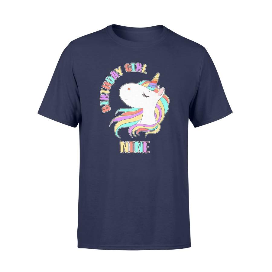 9th Birthday Unicorn Age 9 Years Old Girls Nine T Shirt