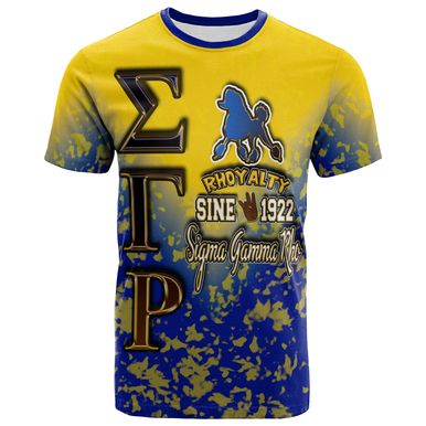 Sigma Gamma Rho T- Shirt – Custom Sigma Gamma Rho Rhoyalty With Poodle And Hand Sine 1922 T- Shirt