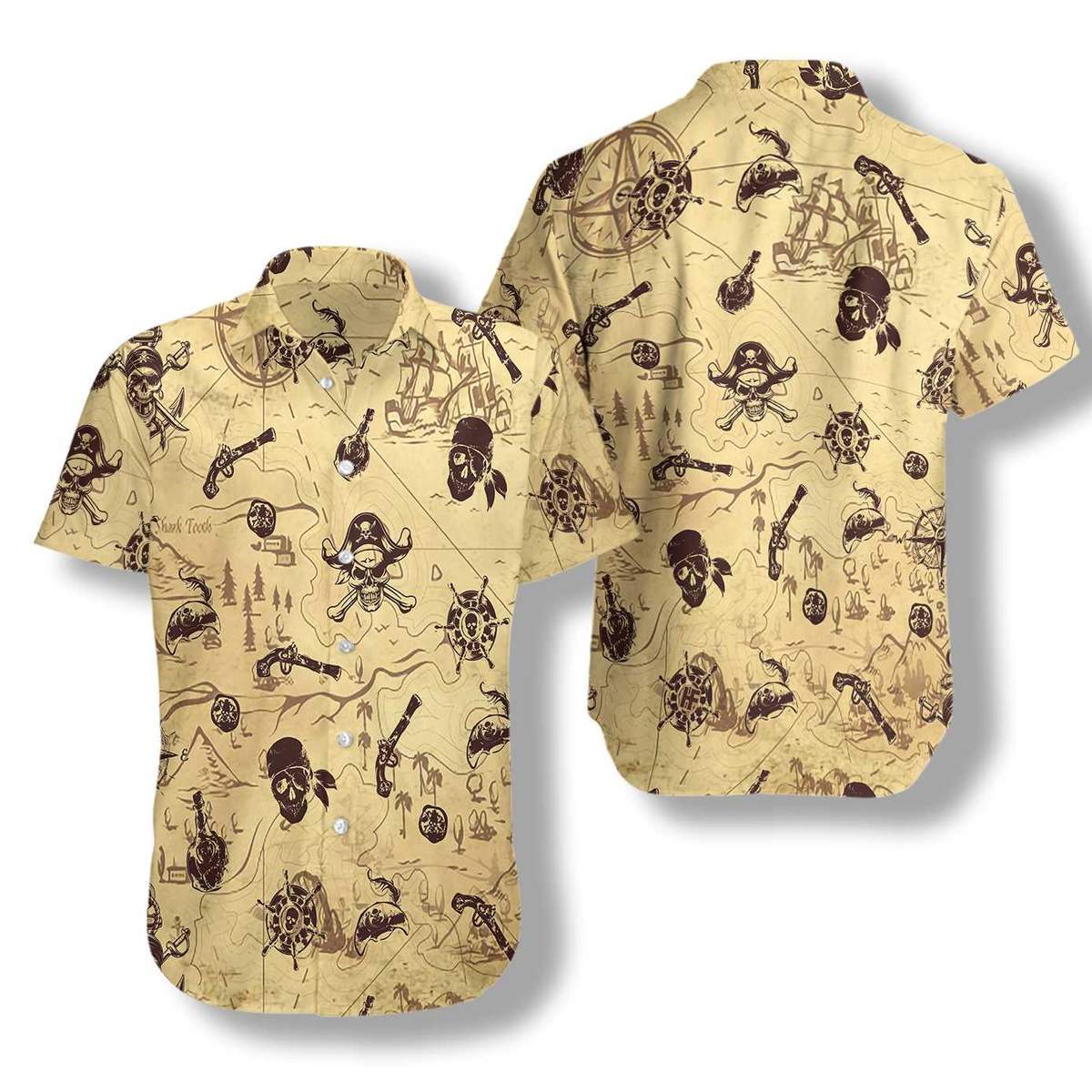 Pirate Pattern Hawaii Shirt For Men Women Ha45990