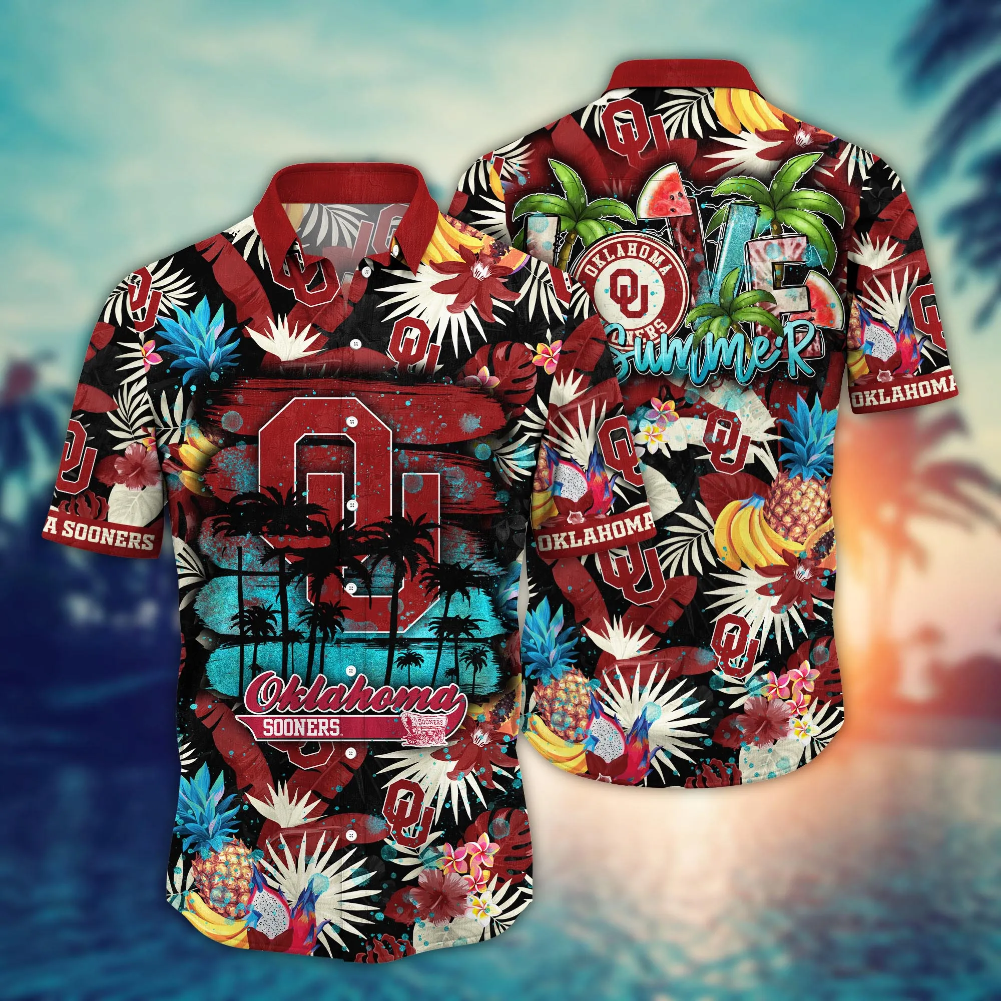 Oklahoma Sooners NCCA Hawaiian Shirt Warmthtime Aloha Shirt