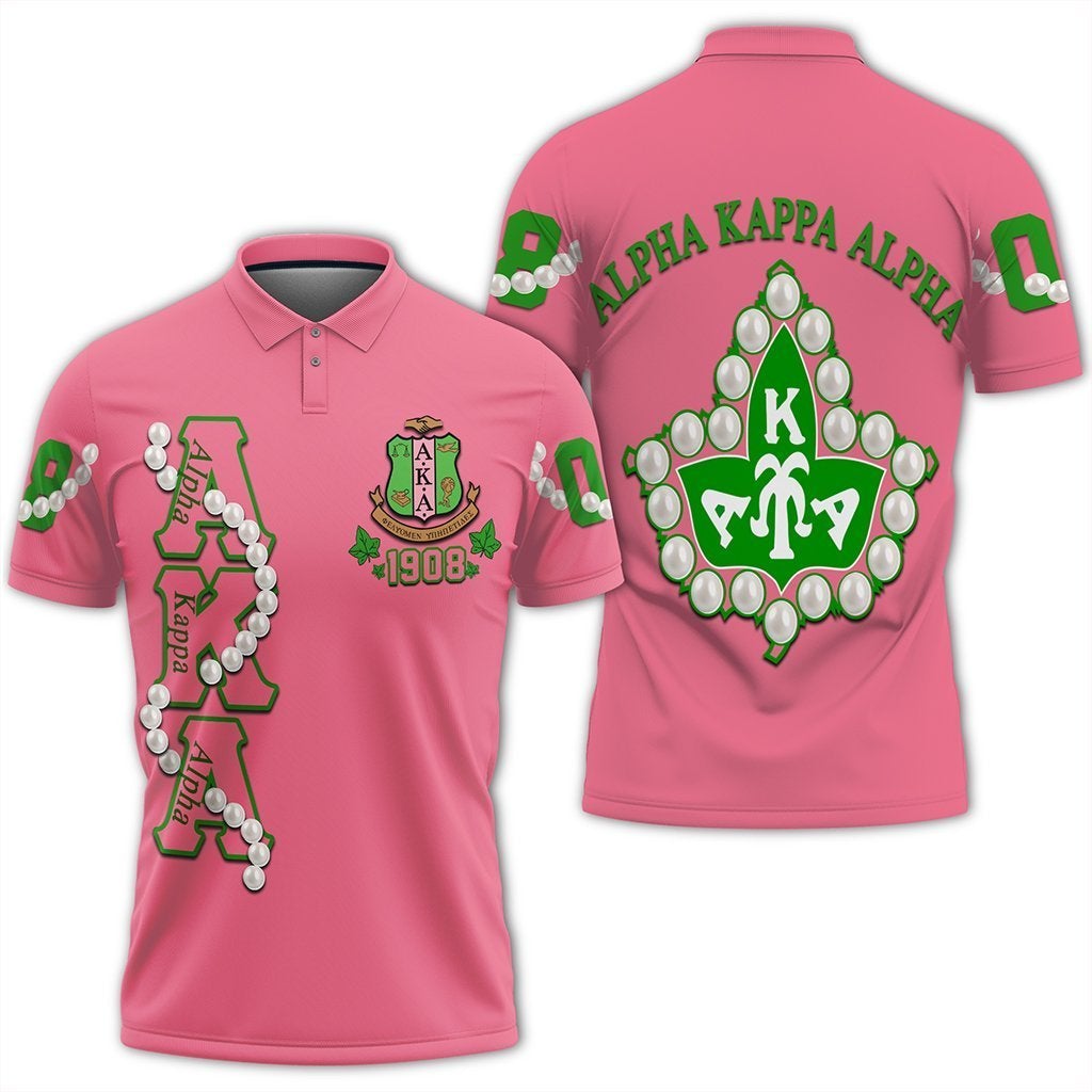 Alpha Kappa Alpha Pearl Pink Polo Shirt