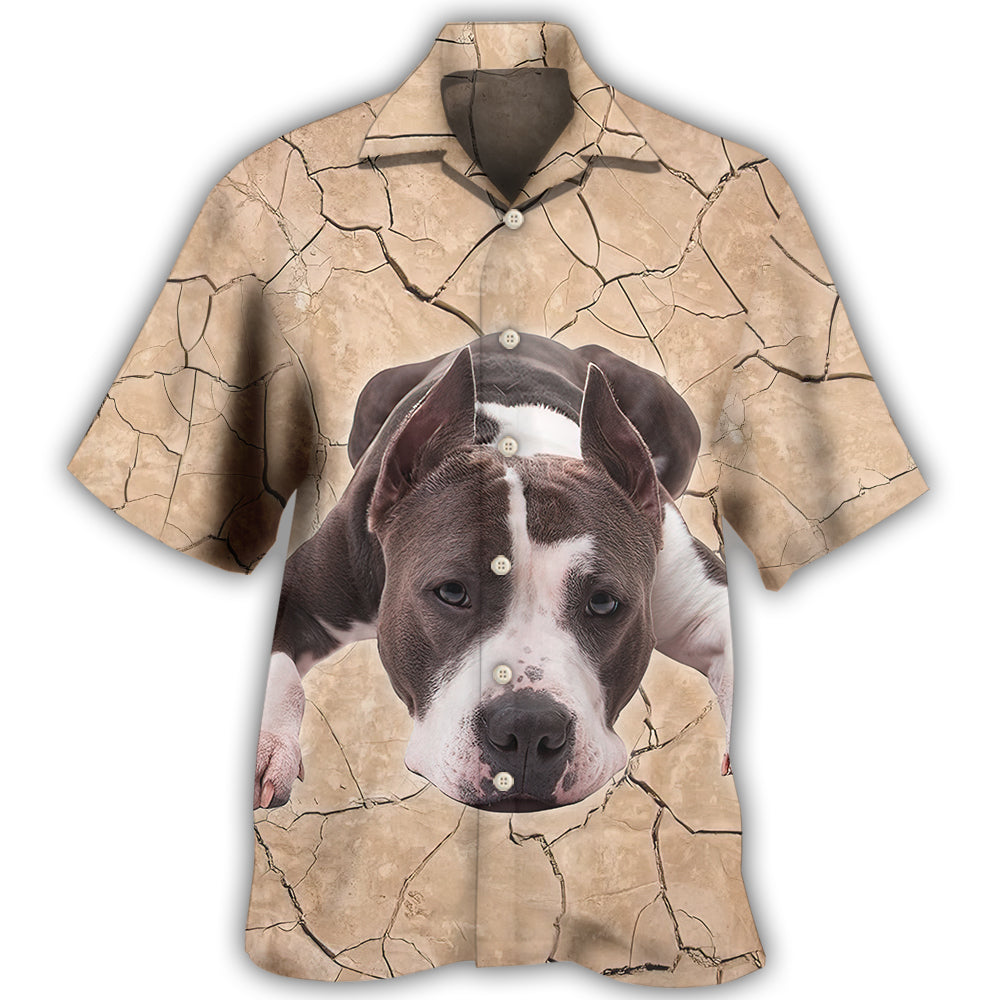 Pitbull On The Ground Hawaii Shirt Ha104776