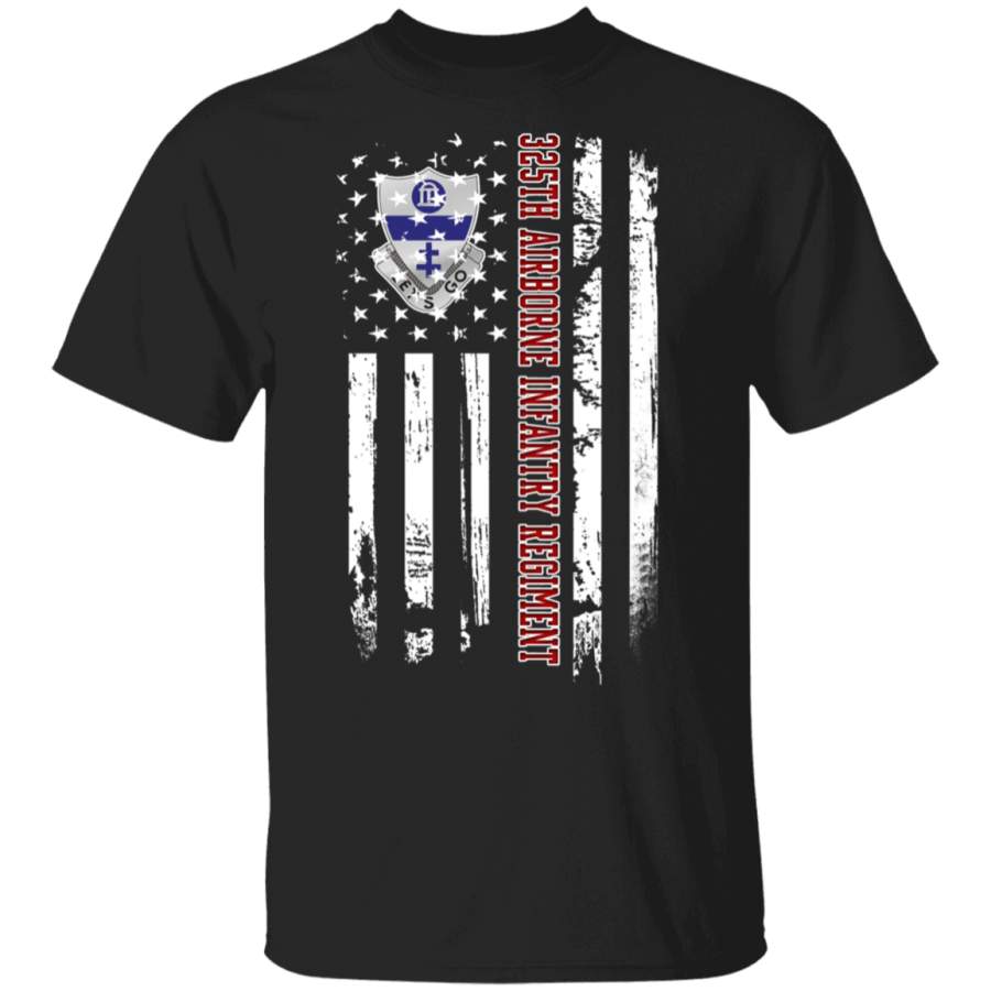 325th Airborne Infantry Regiment Veteran American Flag Father’s Day Veteran’s Day Tshirt