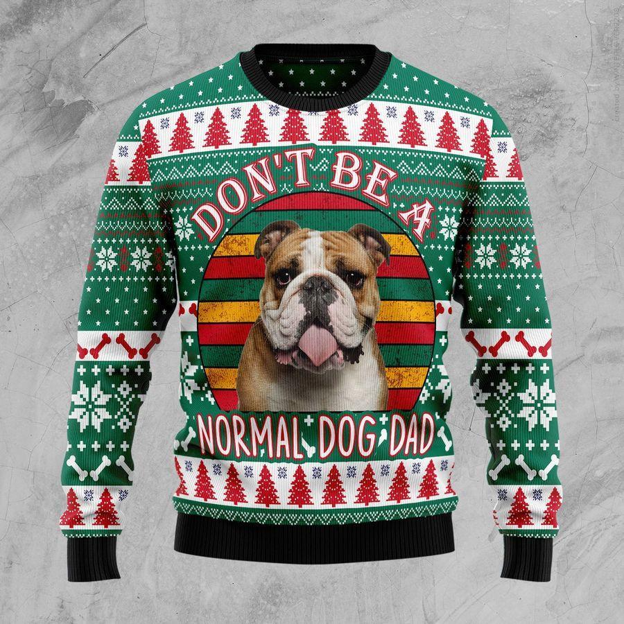 Bulldog Dad Ugly Christmas Sweater | Unisex | Adult | Us1809