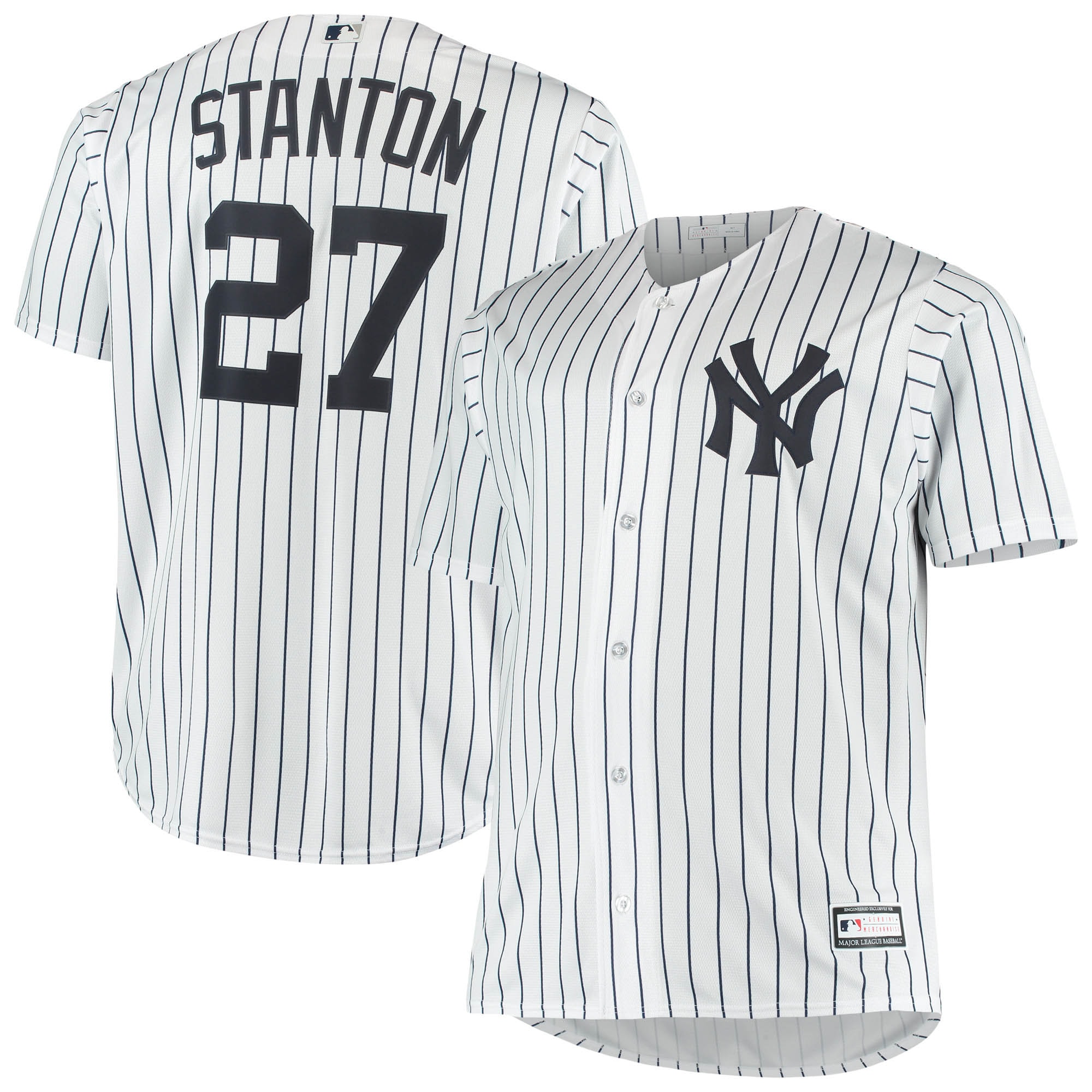 Men’s New York Yankees Giancarlo Stanton White Big & Tall Player Jersey