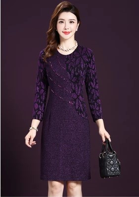 2019 Womens plum flow Sequined bandage Dress Elegant O-neck Long Sleeve Bodycon Evening Party sexy Dress Plus Size Vestidos alx